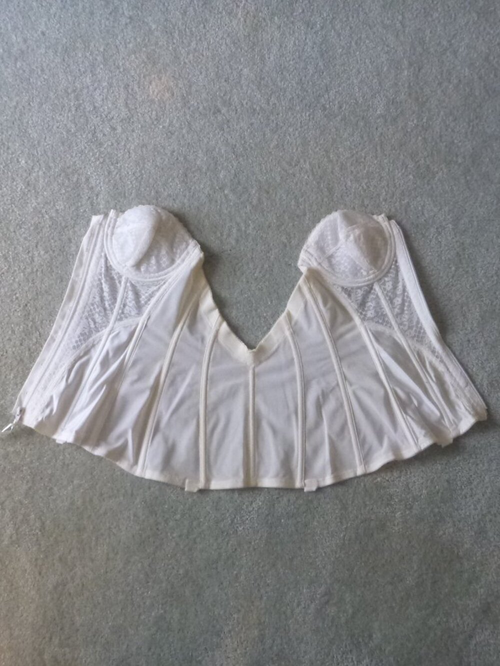 Vintage White Fredericks of Hollywood Corset or Bustier